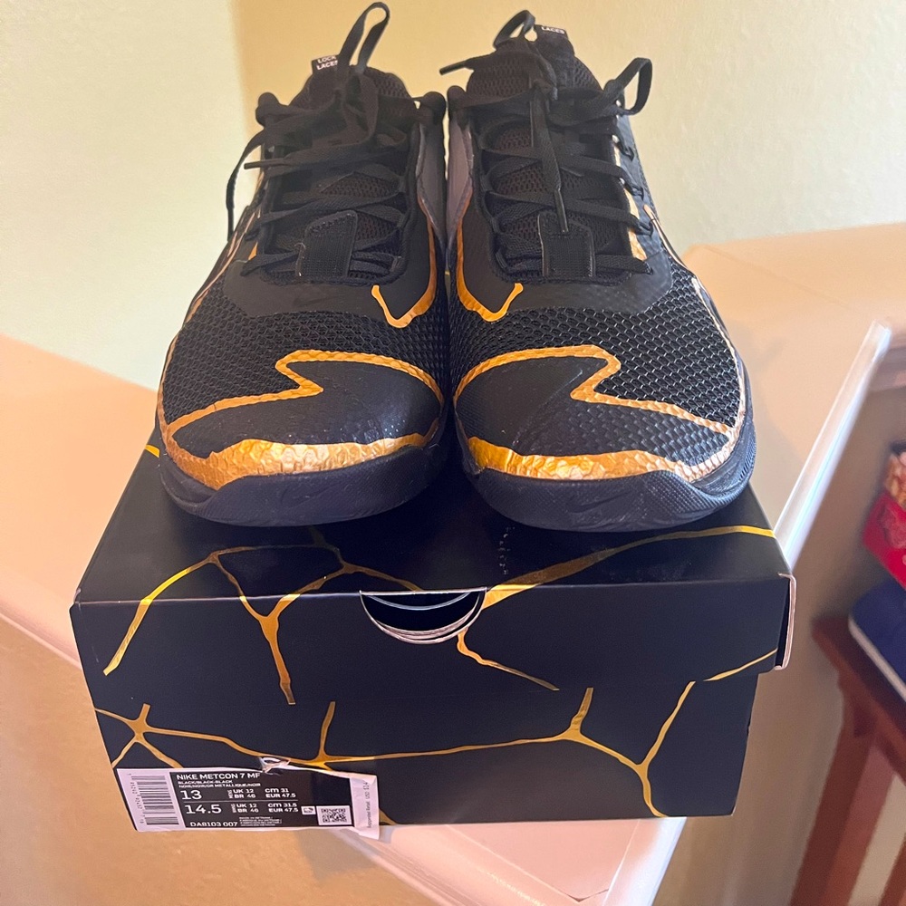 Nike metcon 7 mf mens black gold cross training Mat Fraser Edition